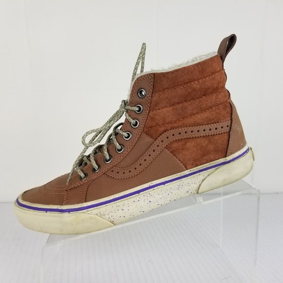 Vans Shoes - Vans Men 8.0 Women 9.5 Hana Beaman SK8 Hi Top Brown Suede Leather Sneaker